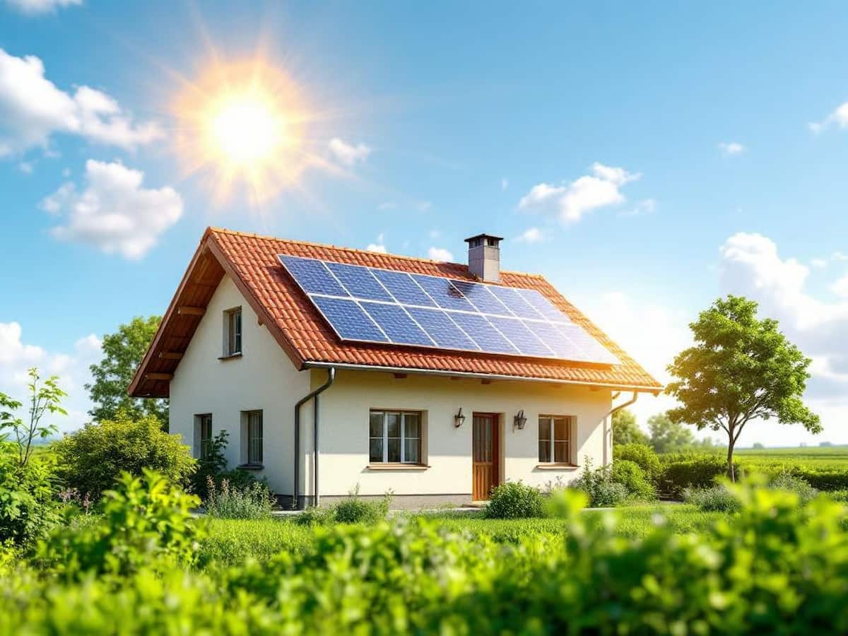 amortizare panouri fotovoltaice - Casa romaneasca cu sistem fotovoltaic instalat